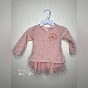12 Months Pink Little Lass Blouse Top For Infant Baby Girl